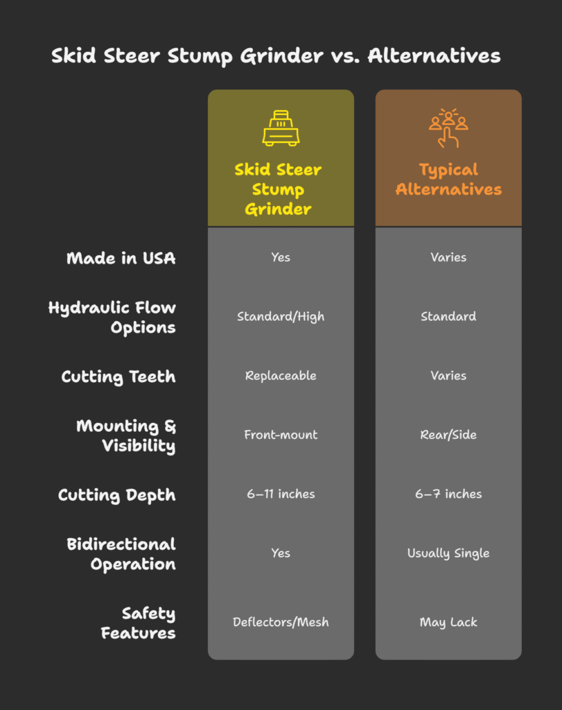 Stump Grinder Attachment Comparision