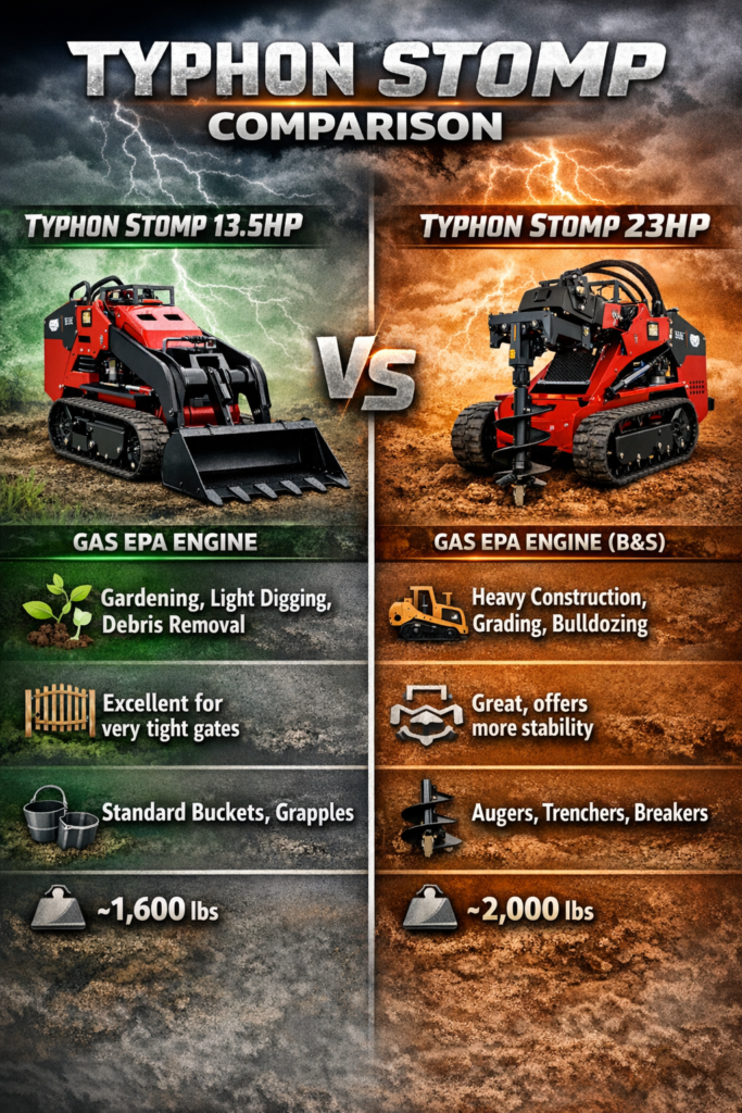 Residential Mini Skid Steer for Backyard Typhon Stomp