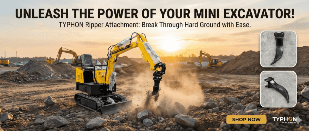 TYPHON Ripper Attachment for Mini Excavators