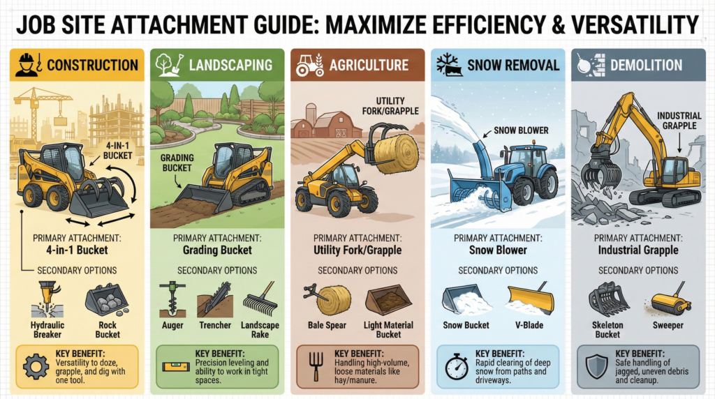 Mini Skid Steer Bucket Attachments VI