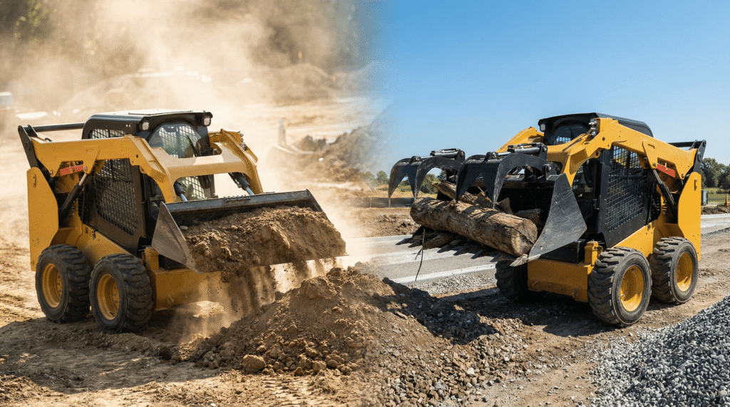 Skid Steer 4-in-1 Bucket vs Standard Bucket