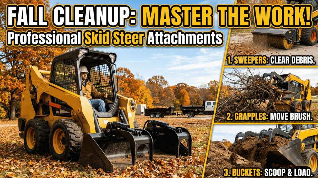 Skid Steer Attachments for Fall Cleanup