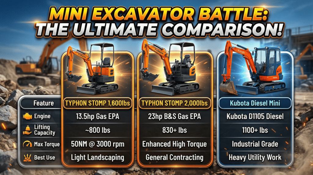 Commercial Grade Mini Loader Features