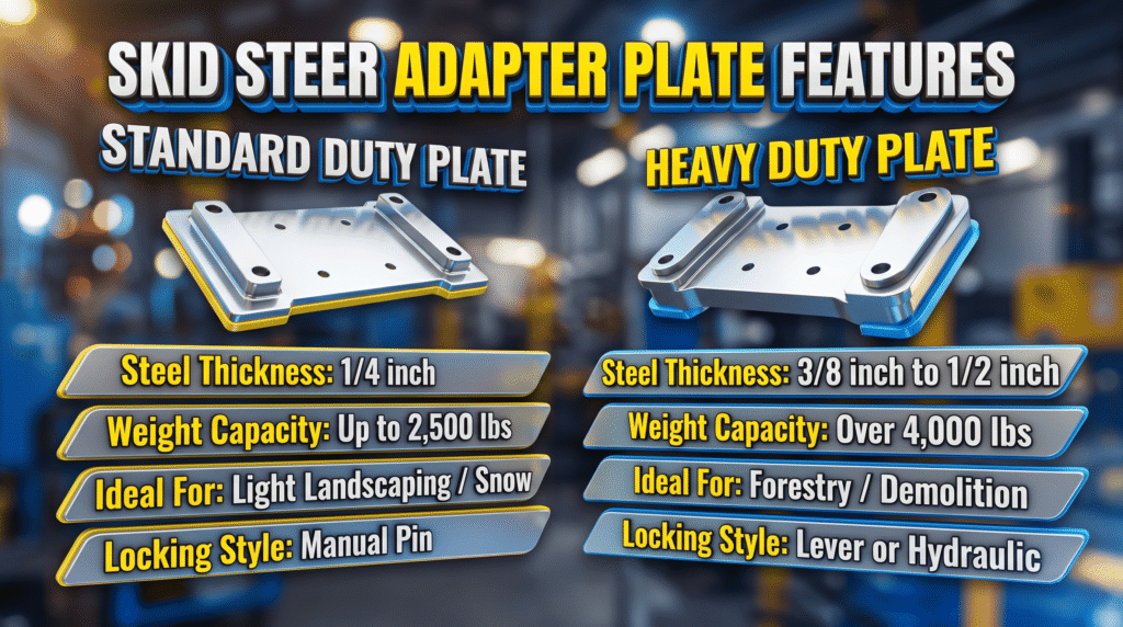 Skid Steer Adaptor Plate Features