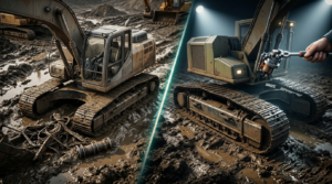 Skid steer track maintenance