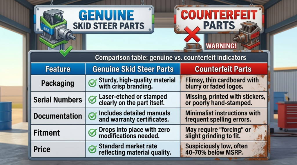 skid steer replacement parts Comparison
