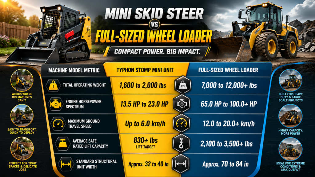 Typhon Stomp mini skid steers